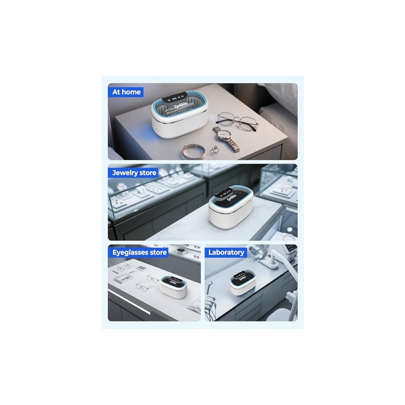 35W Ultrasonic Jewelry Cleaner with Digital Display & 5 Timers