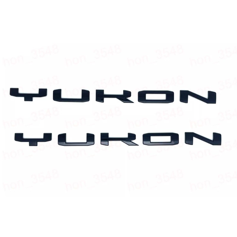 GMC Gloss Black Door Rear SLT Yukon Emblems Letters 2021-2024