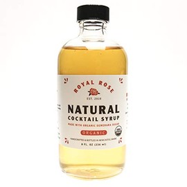 Royal Rose Organic Simple Syrup for Cocktails and Mocktails, 8 oz