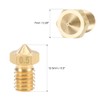 sourcing map 0.5mm 3D Printer Nozzle Head Replacement, Brass 5pcs