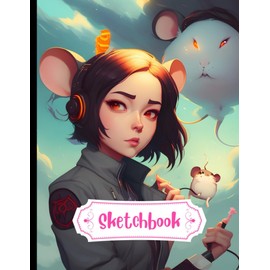 Sketch Book: Travel Mouse | Digital Art | Big Size 8.5x11 Inches, 120 Pages