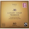 Marks and Spencer UK. Luxury Gold Range Teabags 80 Bags.