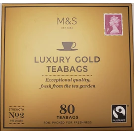 Marks and Spencer UK. Luxury Gold Range Teabags 80 Bags. (1 Pack)