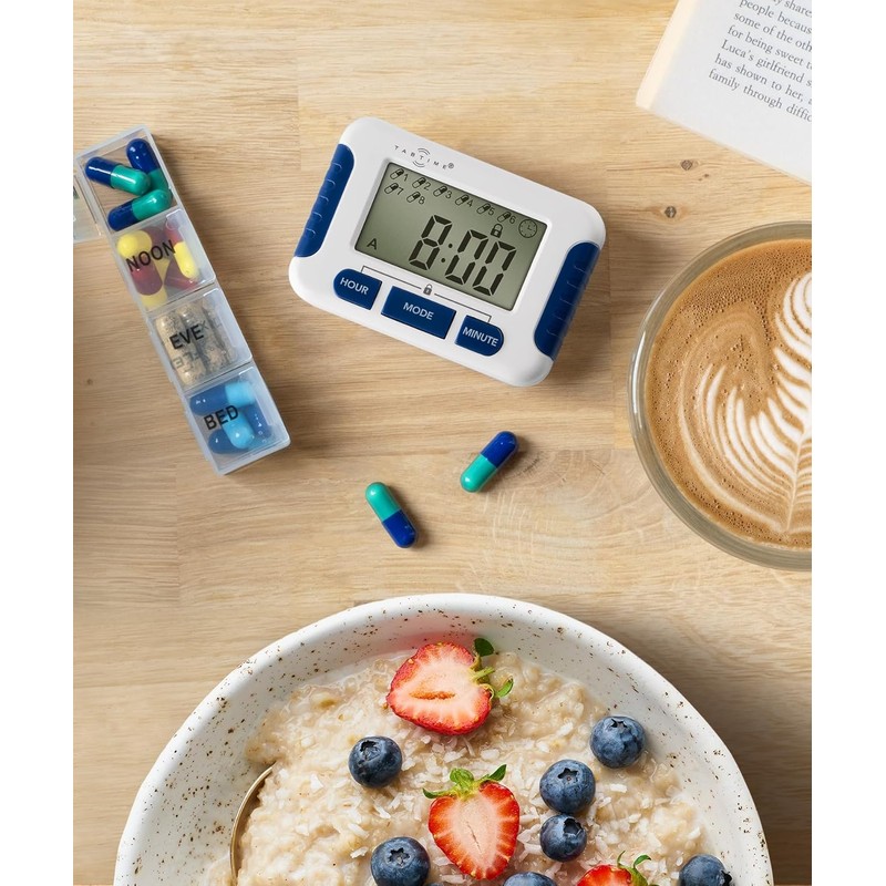 Pill Reminder with 8 Alarms per Day, Pill Tracker, Pill