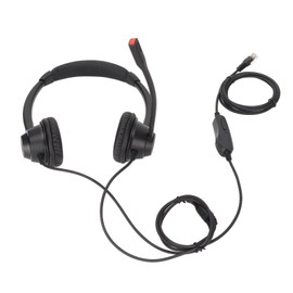 RJ9 Headset Noise Cancelling Mute Function Corded Business Headphone with Mic Volume Adjustment for VOIP Phone