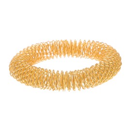 Healvian 5pcs Wrist Massage Metal Acupressure Health Care Accessories Bracelet for Women Golden Massage Bangles for Joint Fatigue Relief for -term