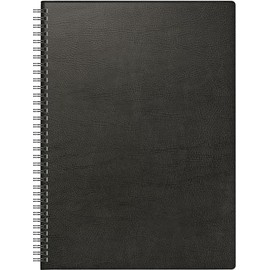 BRUNNEN Book Calendar Model 781 (2025), 2 Pages = 1 Week, A4, 144 Pages, Plastic Cover, Black