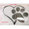 NewL 3D Chrome Cute Dog Paw Footprint Peach Heart Sticker