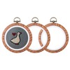 Wooden Embroidery Hoops Set (3Inch) - Display Frame for Cross