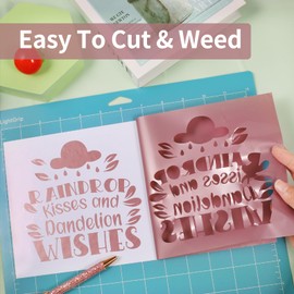 AHIJOY Rose Gold Vinyl Permanent Adhesive 12" x12ft Matte Vinyl for Stickers Decals Cups DIY Projects All Craft Cutter,Matte Texture