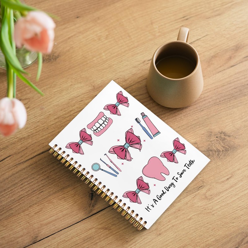 WUCHJ Dentist Gifts Notebook, Dental Hygienist Assistant Gifts Journal, Coquette