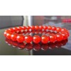 RAYON Red Agate Bead Bracelet for Men Stretch 8mm beads