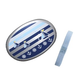 Aluminum Bento Box, 9.5 fl oz (280 ml) (Polyethylene Inner Pig, Rubber Band) Marine Pattern, Made in Japan