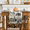 Artoid Mode Tractor Milk Farm Table Runner, Cow House Fall