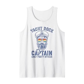 Yacht Rock Captain Pontoon Boat Party Sailor Boating Tank Top