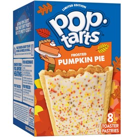 Pop-Tarts Toaster Pastries, Breakfast Foods, Fall Snacks, Frosted Pumpkin Pie, 13.5oz Box (8 Pop-Tarts)