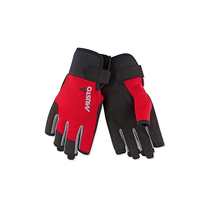 Musto Essential Sailing Short Finger Gloves Red - Unisex -
