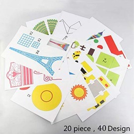 3D pen template, DOLYUU 3D printing pen template, 3D pen template, 3D drawing stencils, 3D drawing books, drawing pattern with a free transparent template for children.