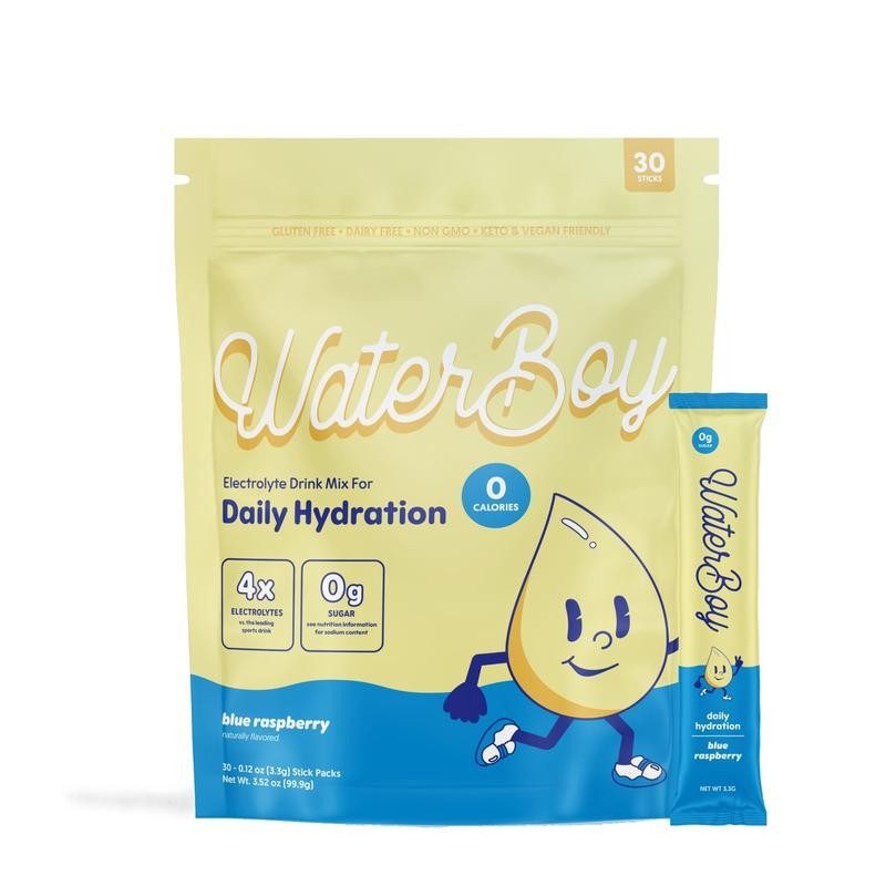 Daily Hydration Supplement | Sugar Free 1,570mg Electrolyte Powder Packets:_Blue
