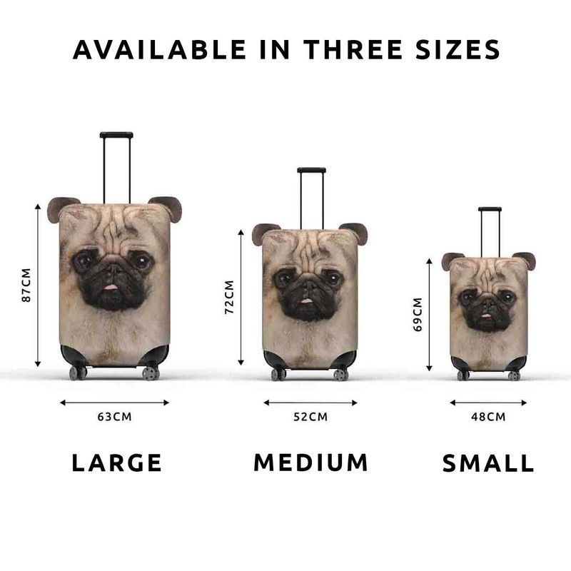 Pikkii, Small Suitcase Cover with Giant Dog Design, Travel case