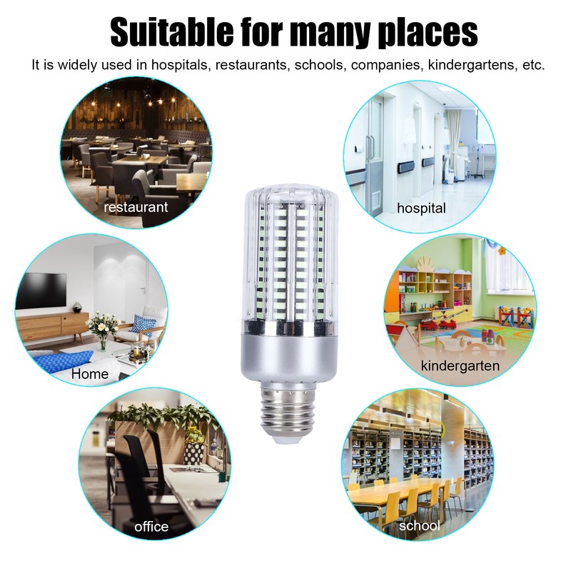 130LED UVC Light Germicidal Lamp E27 Base for Home Room