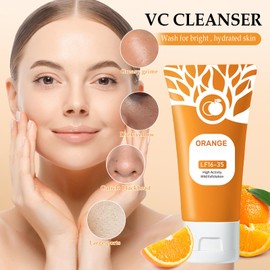 2PC Orange Exfoliating Gel for Face Body Skin, Orange Exfoliate Gel Face Body Scrub Gel for Deep Moisturizing, Pore Cleansing