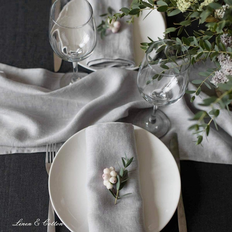 Linen & Cotton Hygge Tablecloth 100% Linen