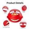 2 in 1 Microwave Splatter Cover, Large Plastic & Silicone