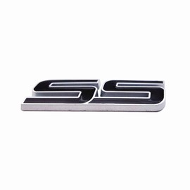 1Pc Metal SS Front Door SS Emblem Car Badge Sticker Decals Replacement for Chevy Camaro 06-10 (Chrome)