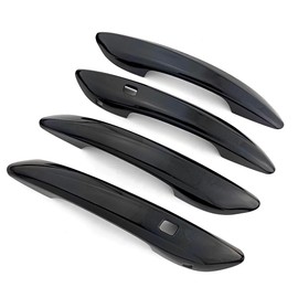 Dakitita Exterior Door Handle Cover Trim with 2 Smart Key Holes for Hyundai Elantra 2021-2024 Accessories Decor (Glossy Black)