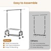 JIEJIERUI Heavy-duty Clothing Rack with Wheels, Rolling Clothes Rack with