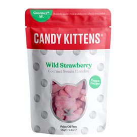 CANDY KITTENS New Flavor Vegan Gummy Candy 4.4oz (Wild Strawberry, 2 Pack)