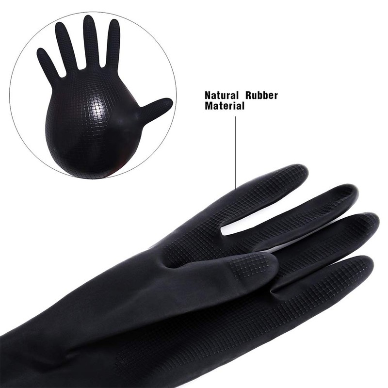 Guantes de tinte para el cabello, guantes de goma reutilizables,