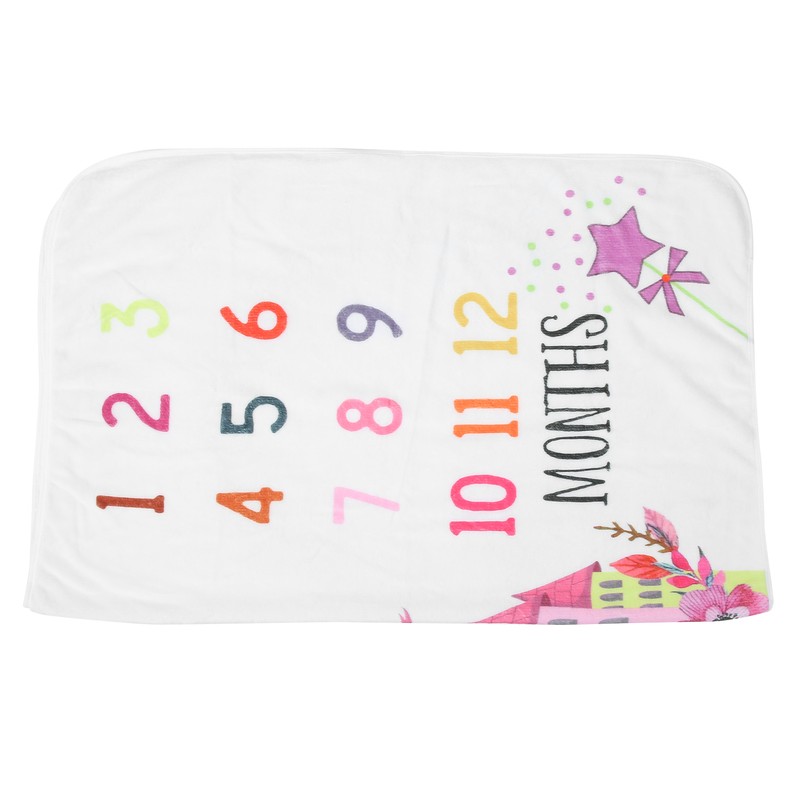Infant Monthly Milestone Blankets Unisex Soft Month Blanket Photo Background