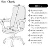 FORCHEER Office Chair Cover with Armrest Cover Black Velvet Stretch