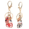 Parliky Cute Kitten Keychains 2pcs Japanese Style Keychain Bag Decor