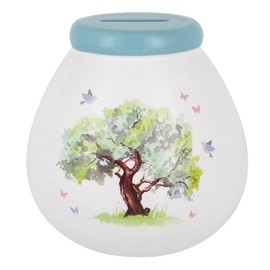 Pot of Dreams Limited Edition of Money Boxes from Dogs & Cats to Home & Tree of Life - SMASH to open savings bank (Tree of Life), 14cm x 14cm x 14cm, K92530