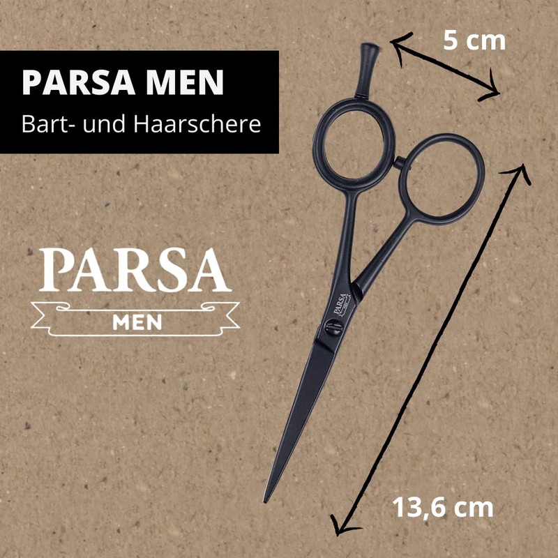 Parsa Men Professional Hair Scissors, Beard Scissors with Single-Side Micro