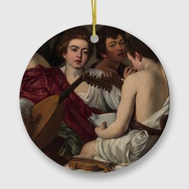 Caravaggio Musicians Ornament, Famous Painting Christmas Decoration Souvenir