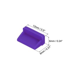 MECCANIXITY 25pcs USB Type A Port Plugs Covers Caps Silicone Anti Dust Protector for USB Female End, Purple