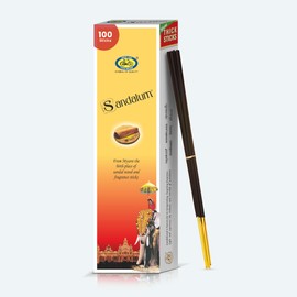 Cycle Sandalum Incense Sticks – Pure Sandalwood & Floral Incense Sticks for Meditation, Prayer & Home Ambience-100 Agarbatti/Pack | 9 inch Sticks - 40 Minutes Burning time