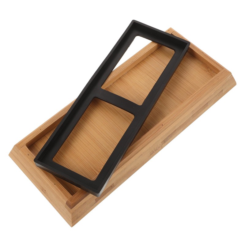 Whetstone Sharpening Stone Storage Holder bamboo whetstone rubber 1 Set