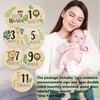 7 Pcs Wooden Baby Milestone Cards Baby Months Signs, Double