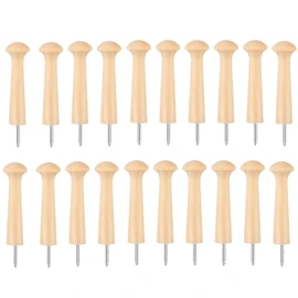 Shengsenfu Wooden Shaker Peg Wood Screw-on Shaker Pegs Unfinished Wood Shaker Racks for Hanging Clothes Hats Towel DIY, Wood Hooks for Wall, Wood Wall Hooks, Wooden Coat Hooks Wall Mounted, Hat Hooks
