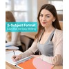 Dunwell 5-Subject Notebook, College Ruled, Colorful Movable Pocket Dividers with