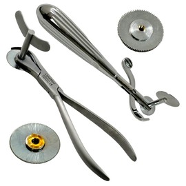 Set of 2 Finger Ring Cutter Tool with Finger Guard Lever - Circular Blade - Fire Rescue, First Aid, Jeweler Tool Finger Ring Cutting Device Chrome & Satin