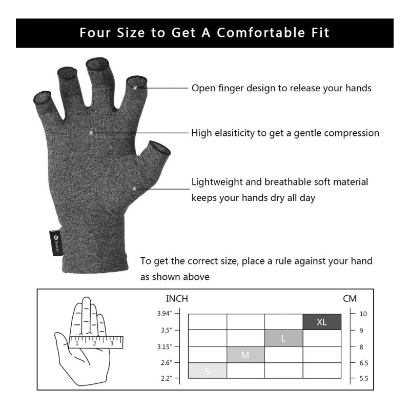 Duerer Artritis Guantes Mujer Hombre Para Rsi, Túnel Carpiano, Rheu