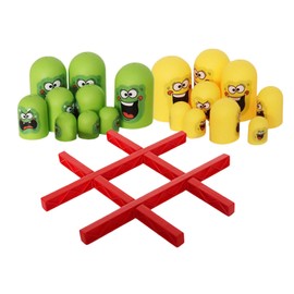 Fenteer Tic Toe Game for Kids Board Game Puzzle Board Early Learning Toy Classic Games Brain Teaser Puzzles for Kids Ages 3+ Gift