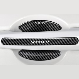 DELUXEFOX Door Handle Protector Compatible with Toyota Voxy Set of 8 Carbon Fiber Door Handle Protection Anti-Scratch Scratch Protection Seal Sticker Cover Protective Film Car VOXY 90/80/70 Series