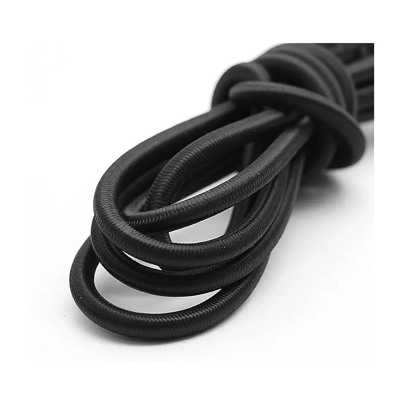 CobraRope 5/8" 50 ft Bungee Shock Cord Black Marine Grade